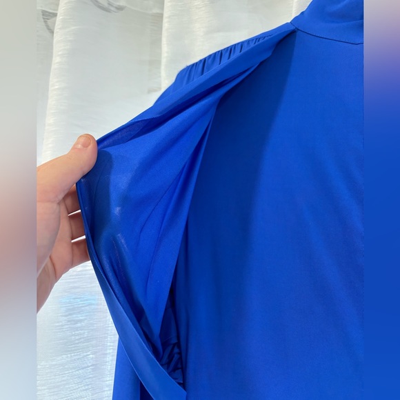 Navy Blue Shoulder Embellished Long Sleeve Dress - Picture 3 of 5